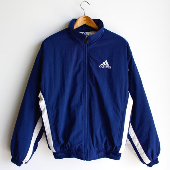 Vintage Adidas Blue Color Block Winter Jacket - Picture 3 of 14